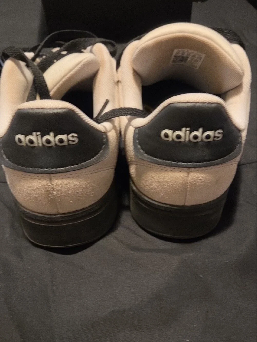 adidas Men’s Grey Suede Sneakers with Black Stripes